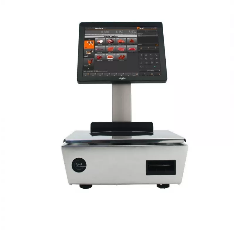 Balance de commerce tactile MARQUES BM5 ARM - Modèle Bi Corps Linerless | Balances pro
