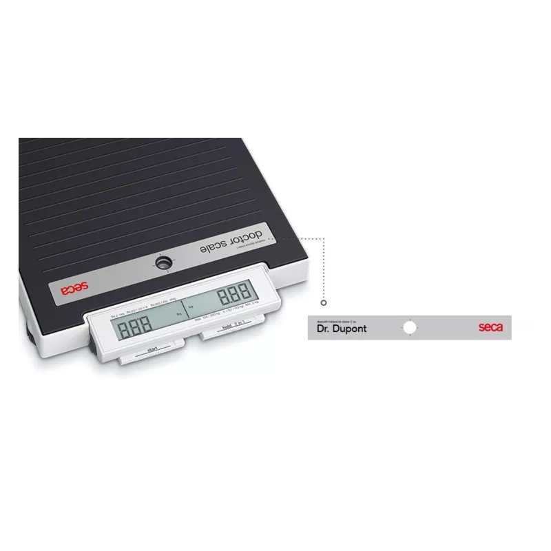 Pèse-personne médical avec boutons-poussoirs au pied et double affichage SECA 878 dr | Balances pro