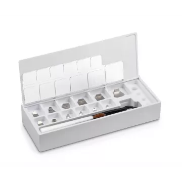 OIML F1 (328-22) Jeu de poids milligrammes, 1 mg - 500 mg, plaquette, inox poli | Balances pro
