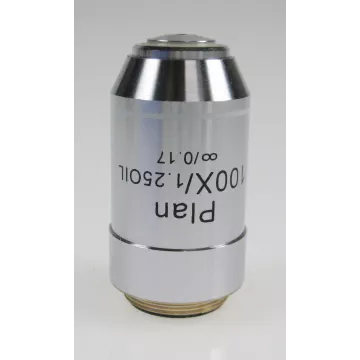 Objectif planachromatique corrigé a l‘infini 100x /1,25, (0,19 mm) - OBB-A1240 | Balances pro