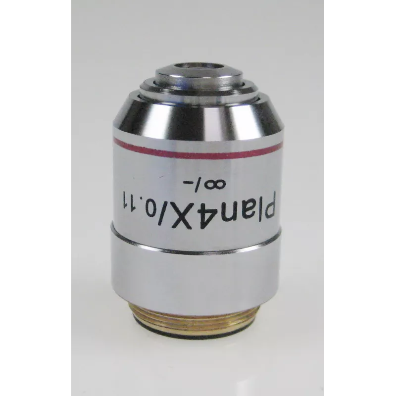 Objectif planachromatique corrigé a l‘infini 4x / 0,11, (12,1 mm) - OBB-A1263 | Balances pro
