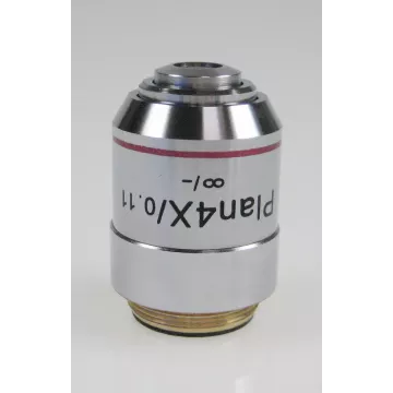 Objectif planachromatique corrigé a l‘infini 4x / 0,11, (12,1 mm) - OBB-A1263 | Balances pro