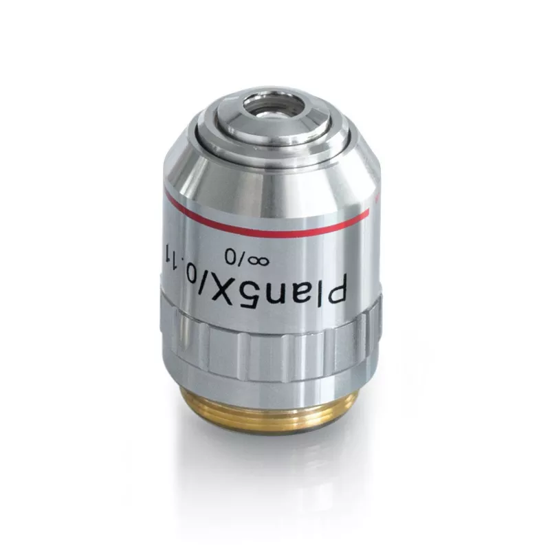 Objectif planachromatique corrigé a l‘infini 5x / 0,1, (12,1 mm) - OBB-A1268 | Balances pro