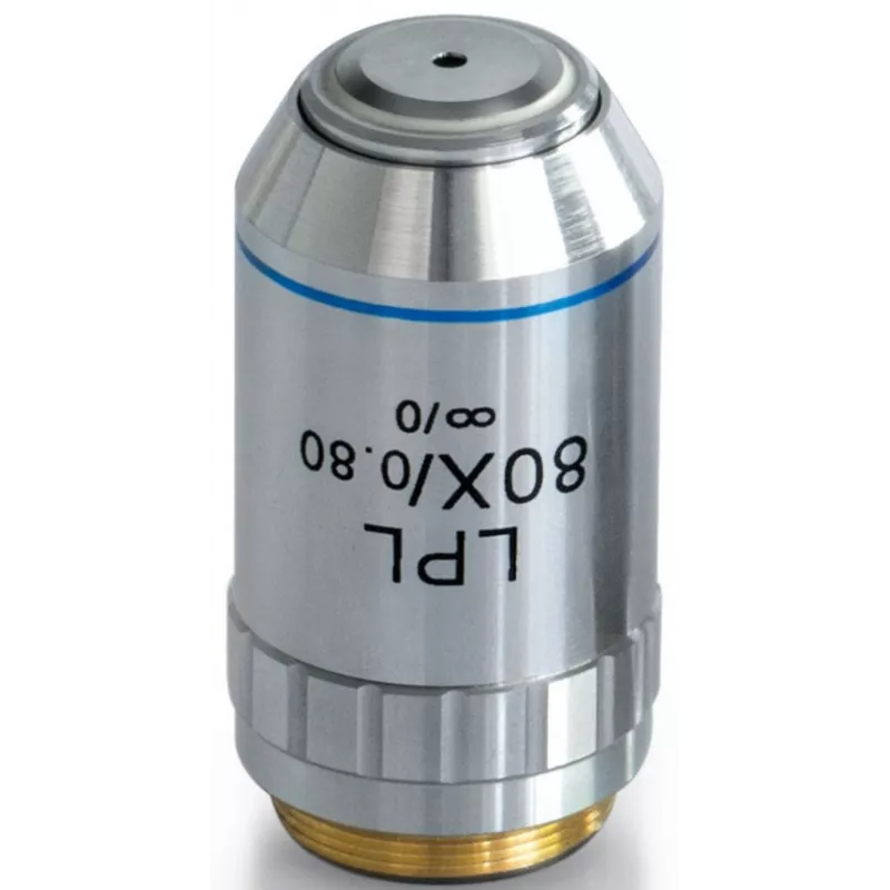 Objectif planachromatique corrigé a l‘infini 80x / 0,8, (0,85 mm) - OBB-A1271 | Balances pro