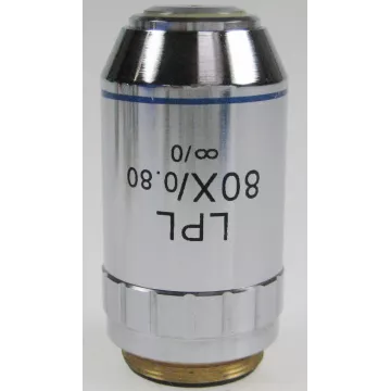 Objectif plan corrigé à l'infini 80x /0,8 (0,85 mm) - OBB-A1297 | Balances pro