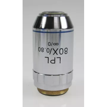 Objectif plan corrigé à l'infini 80x /0,8 (0,85 mm) - OBB-A1297 | Balances pro