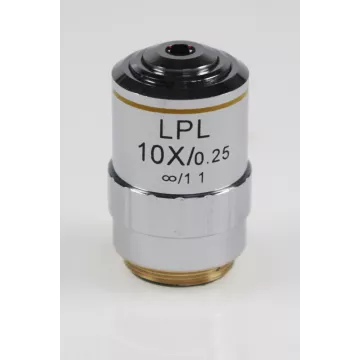 Objectif planachromatique corrigé à l'infini, 10x / 0,25, (8,3 mm) - OBB-A1494 | Balances pro
