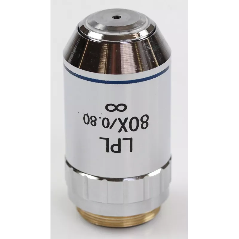 Objectif planachromatique corrigé à l'infini, 80x / 0,8 (0,85 mm) - OBB-A1530 | Balances pro