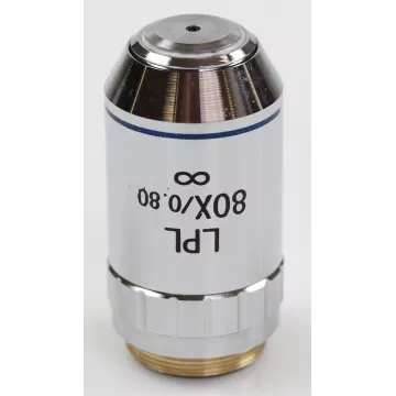 Objectif planachromatique corrigé à l'infini, 80x / 0,8 (0,85 mm) - OBB-A1530 | Balances pro