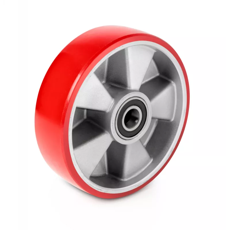 Roue de guidage en polyuréthane rouge sur jantes alu - KERN VHB-A02 | Balances pro