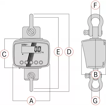 Balance à grue KERN HFD | Balances pro