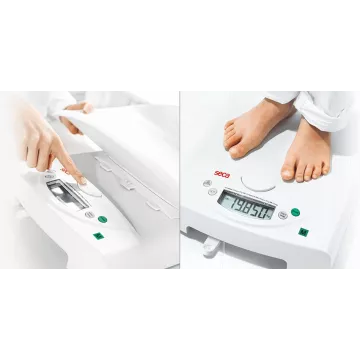 Pèse-bébé électronique et pèse-personne plat, homologuée pour usage médical SECA 384 | Balances pro