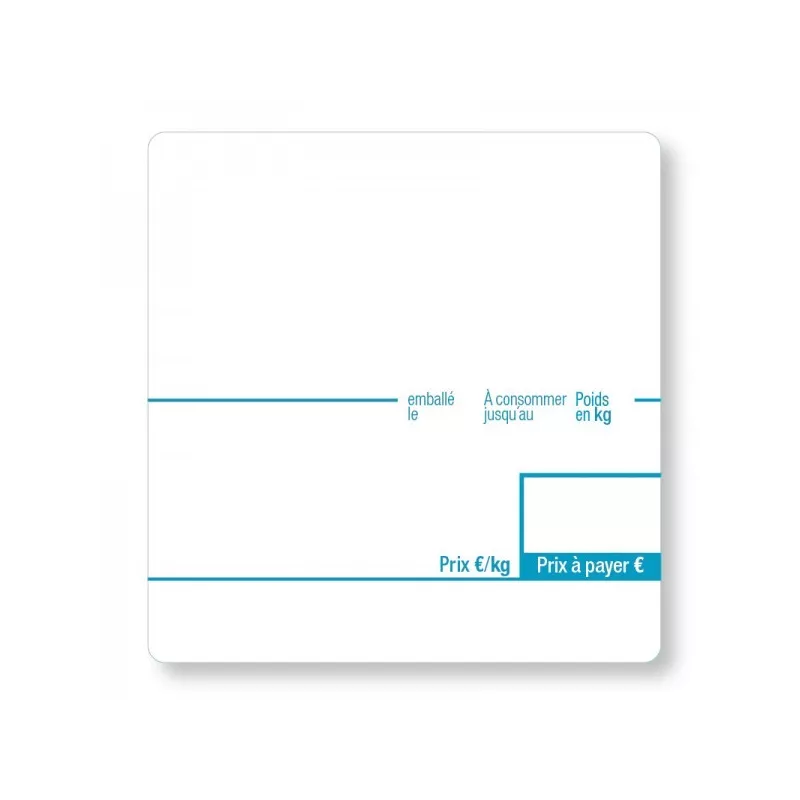 ROUGE - Etiquettes adhésives 58x60x40mm - Pré-imprimées en couleur | Balances pro