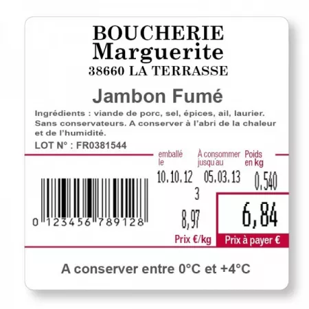 Etiquettes adhésives|Balances pro