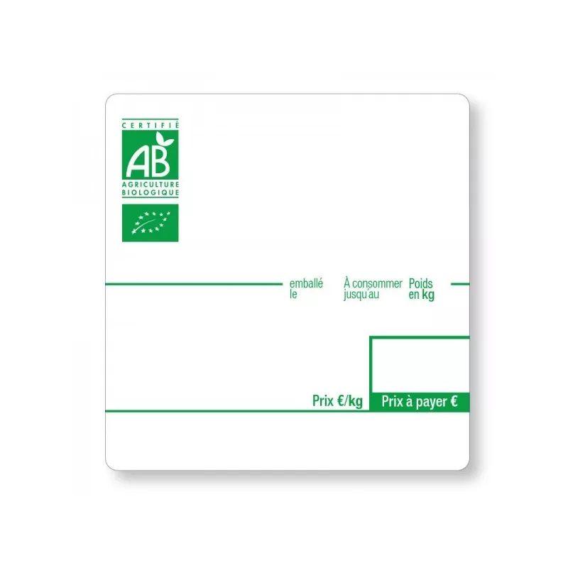 ROUGE - Etiquettes adhésives 58x60x40mm - Pré-imprimées en couleur | Balances pro