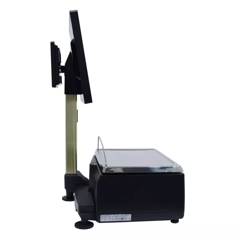 Balance pour commerce avec étiqueteuse EXA SATURN TOUCHSCALE 20 RL | Balances pro