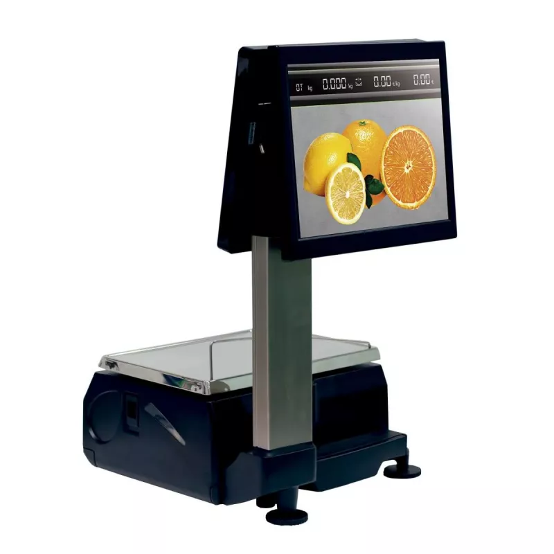Balance pour commerce avec étiqueteuse EXA SATURN TOUCHSCALE 20 RL | Balances pro