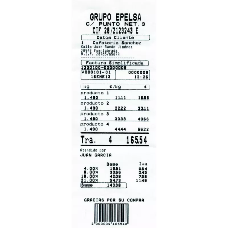 Balance de commerce avec imprimante thermique EXA URANO 10V8 | Balances pro