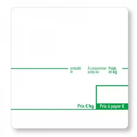 Etiquettes adhésives 58x45x40mm | Balances pro