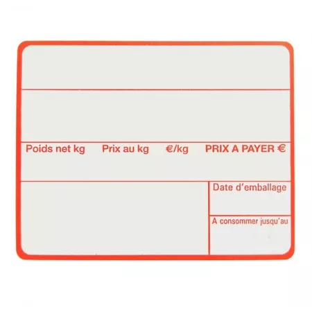 Etiquettes adhésives 58x45x40mm | Balances pro