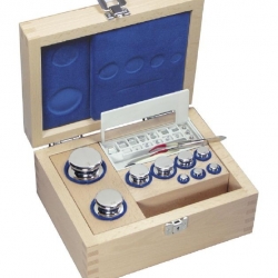 OIML F1 (325-0x2) Set of weights - ECO-Shape, polished stainless steel, Wooden box